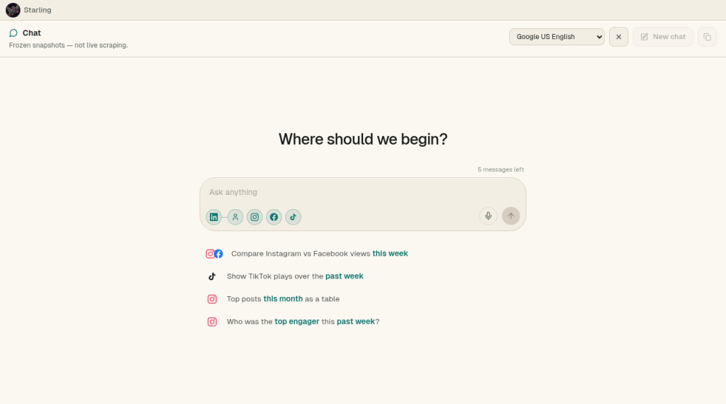 Starling: Chat with your network data, with voice options